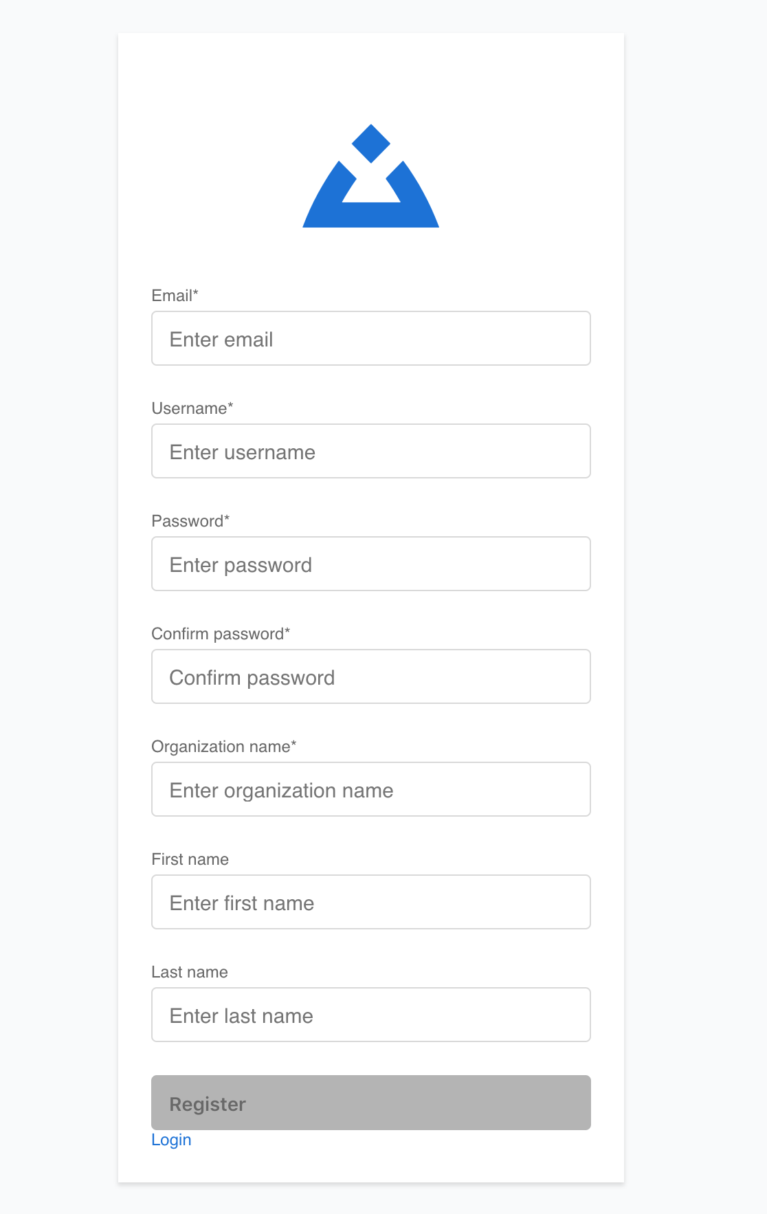 Registration — Buildly UI documentation